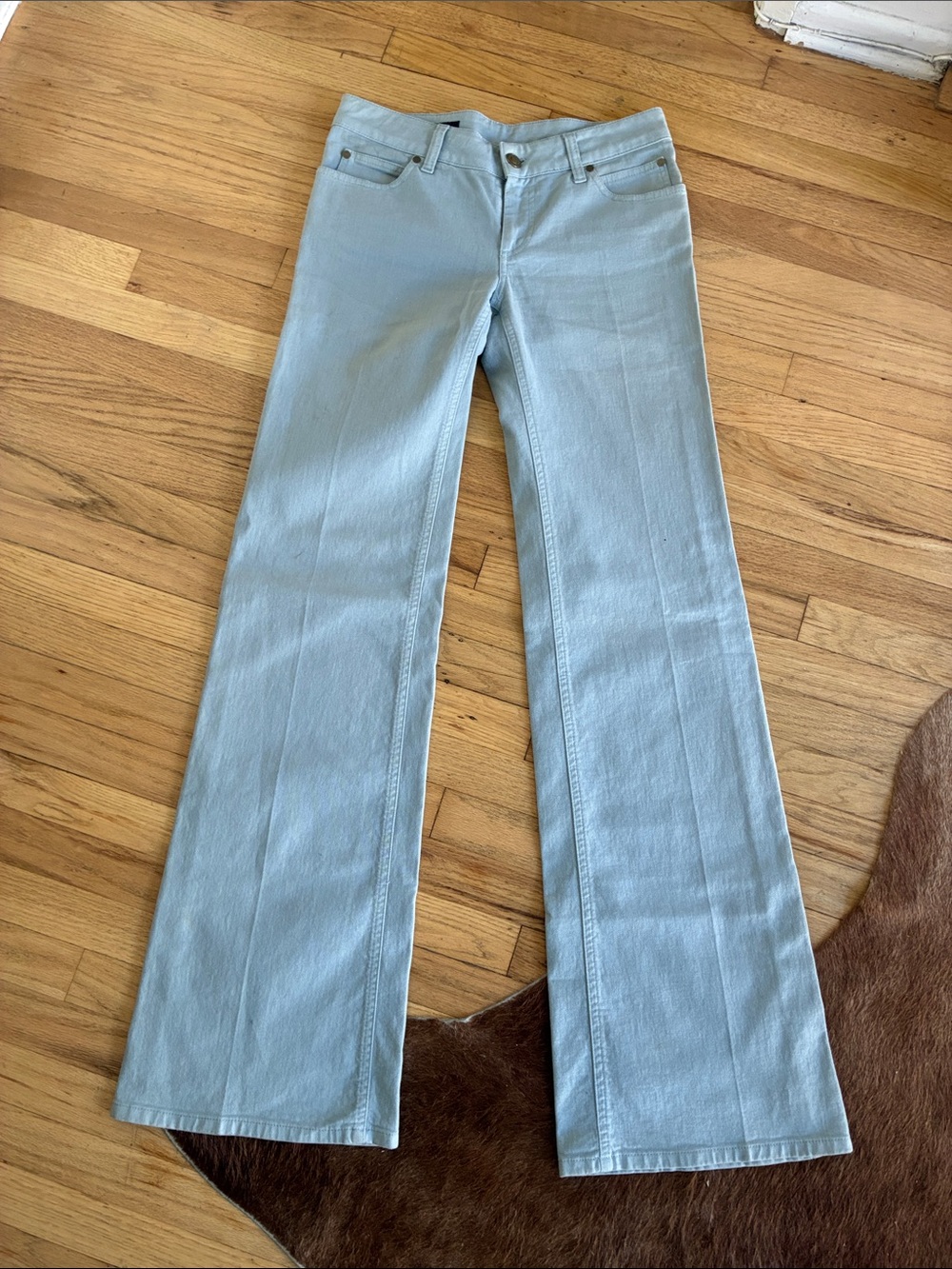 Gucci Light Blue Wide-Leg Jeans size 38 mid rise style